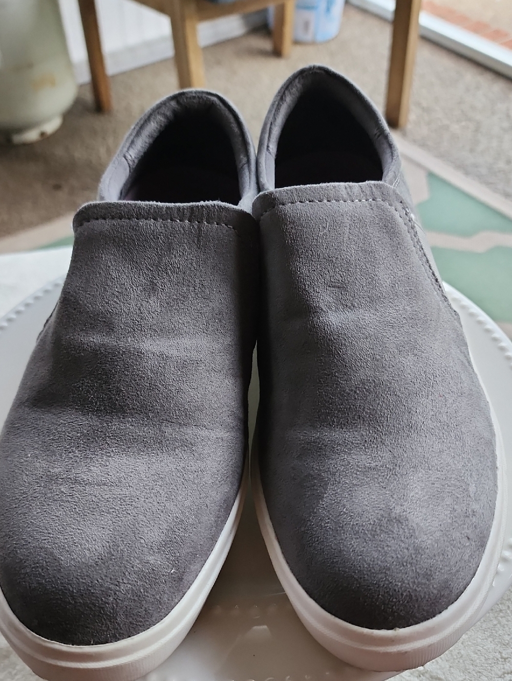 Dr. Scholl's Gray Suede Slip-On Loafers